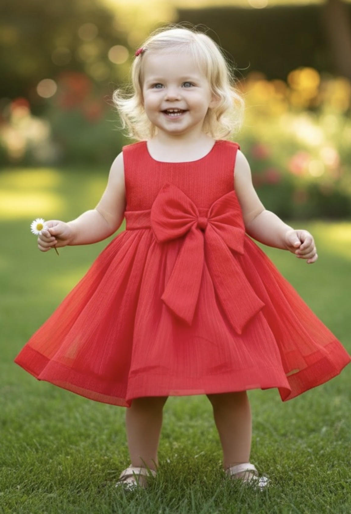 Ribbon Crystal Organza Dress 9191