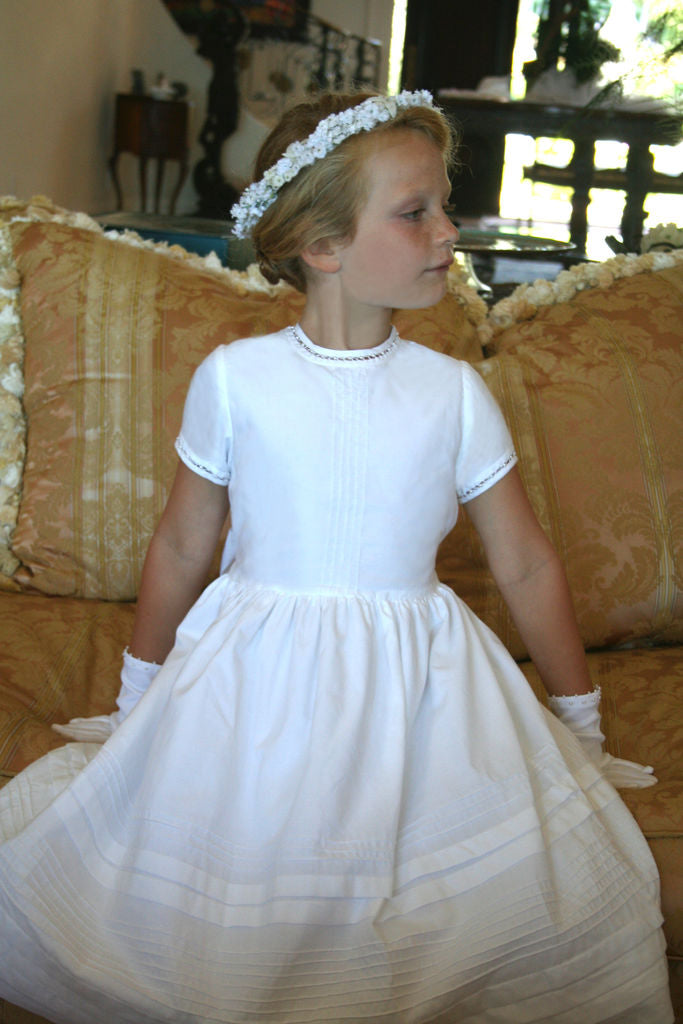 Cambridge Embroidered Cap Sleeve Girls Dress