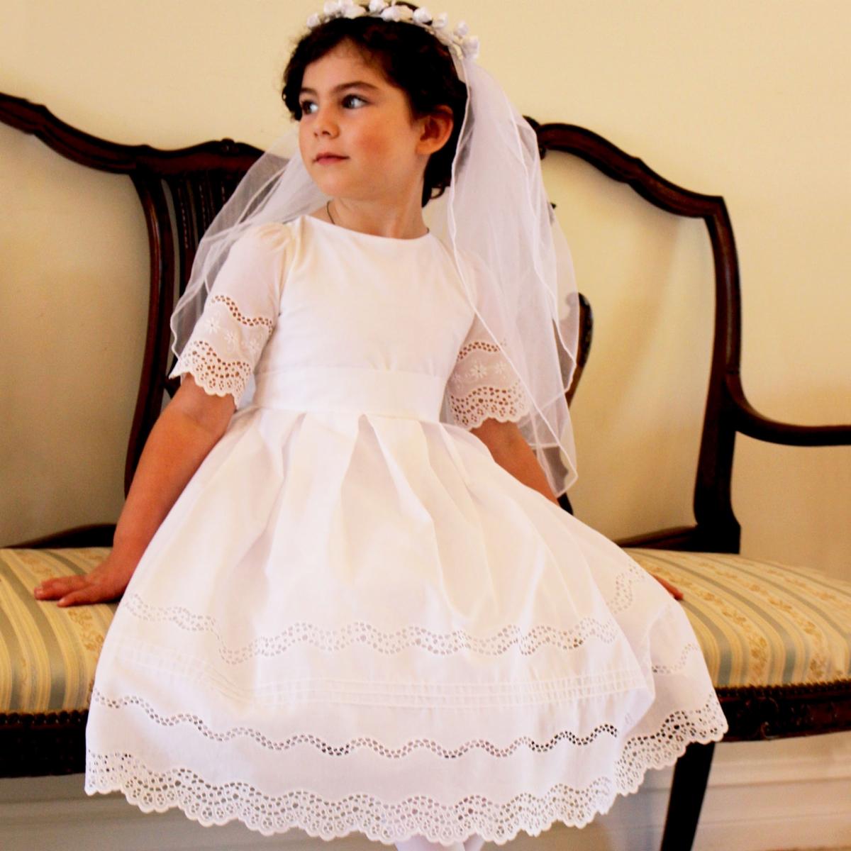 BEAUTIFUL COTTON EMBROIDERED LACE DRESS