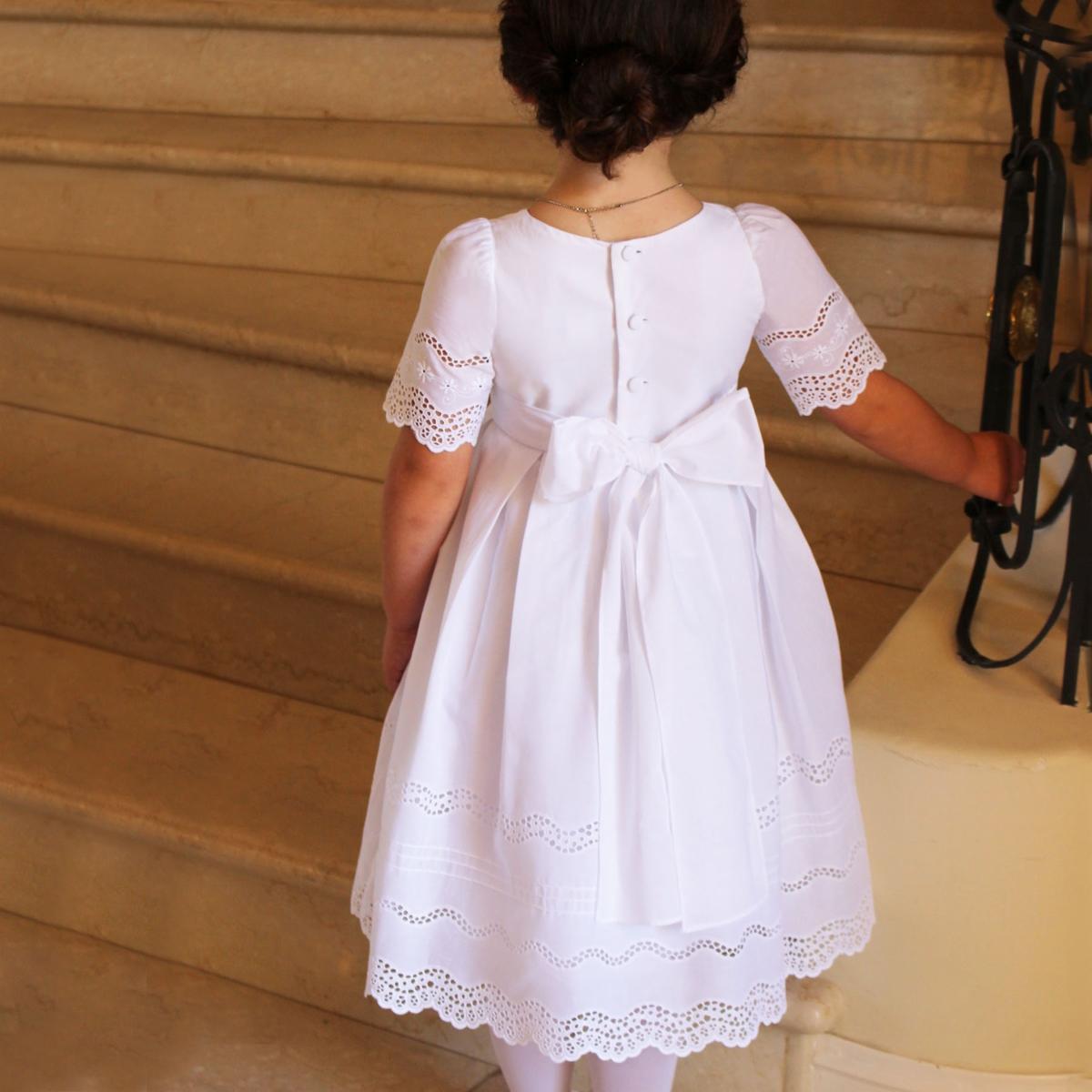 BEAUTIFUL COTTON EMBROIDERED LACE DRESS