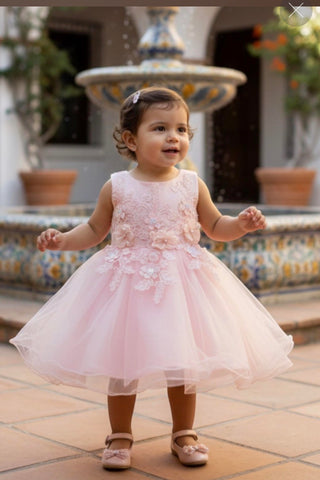 Floral Tulle Baby Dress 9110