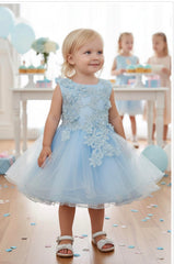 3D Floral Tulle Dress 9125