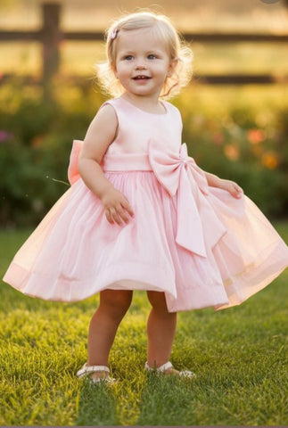 Ribbon Crystal Organza Dress 9191