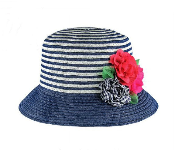 Navy Striped Hat