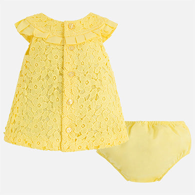 Two-piece guipure baby girl dress