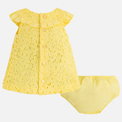 Two-piece guipure baby girl dress
