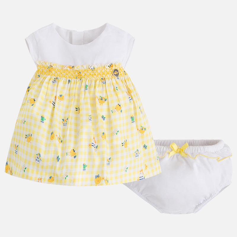 Two-piece baby girl dress with print 1858
