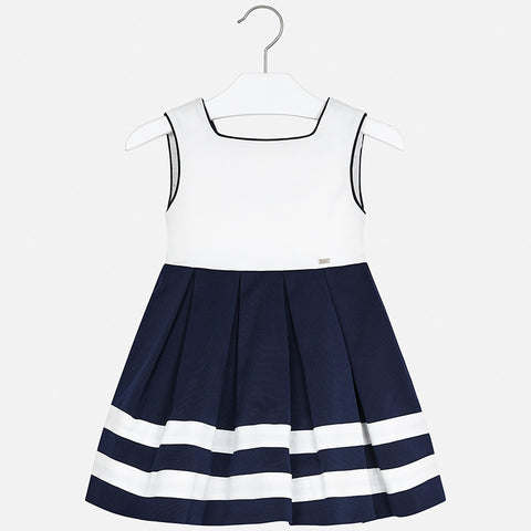 Navy Nautical Blue and White Dress