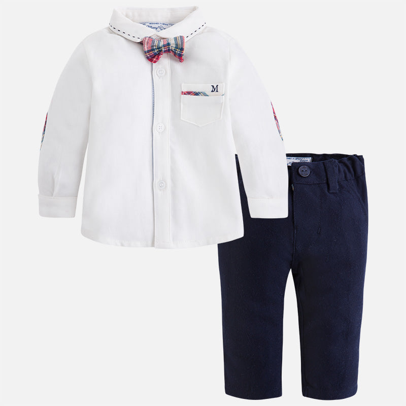 2537 Baby boy set of pants, shirt and bowtie