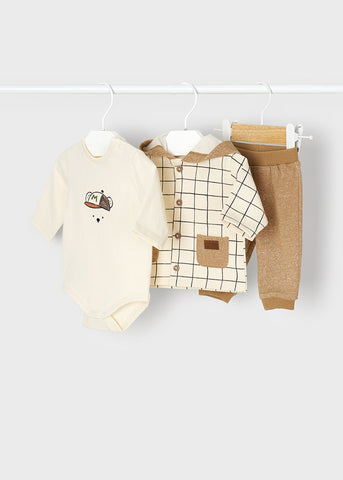2642 3 Piece Knitted set ECOFRIENDS newborn boy