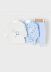 2644 Blue 3 Piece Tracksuit ECOFRIENDS newborn boy