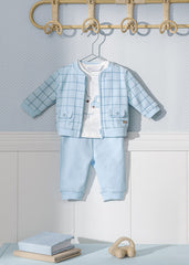 2644 Blue 3 Piece Tracksuit ECOFRIENDS newborn boy