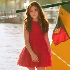 Lace Flared Dress 6912