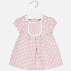 2919 Baby girl jacquard short sleeve dress