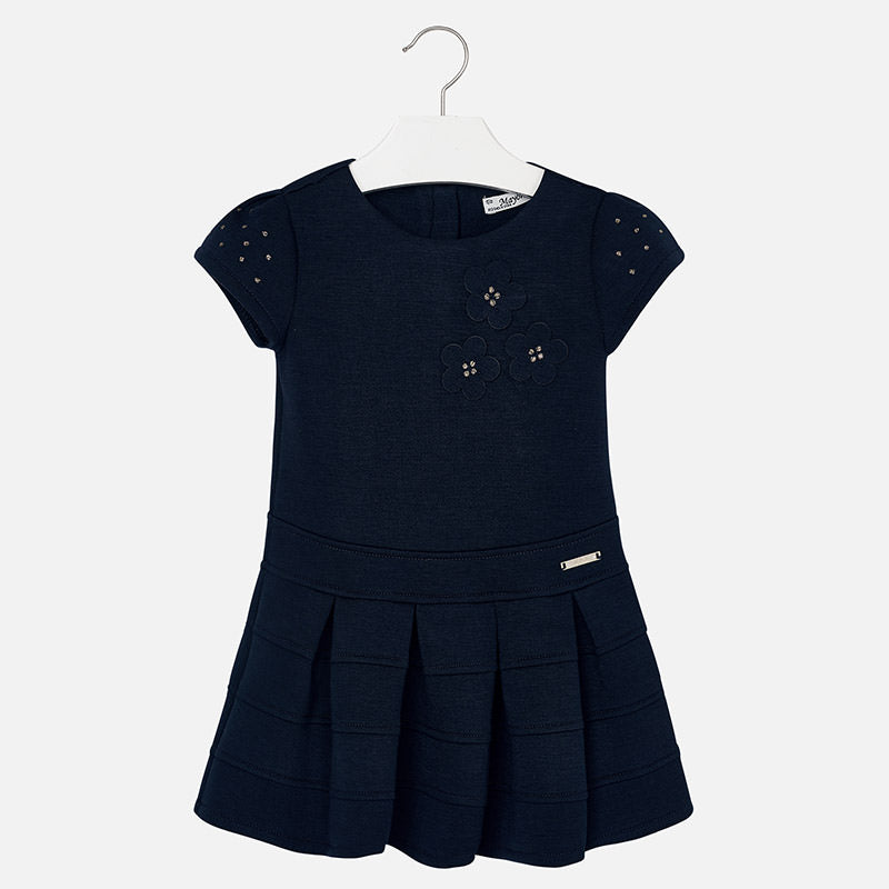 4923E Girl double-face dress with short sleeves