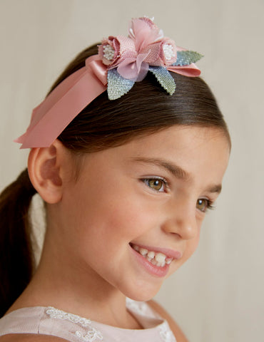 Flower waterfall headband girl