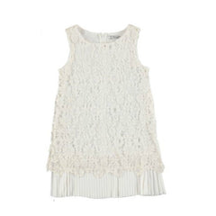 6942 Crochet and Pleated Dress