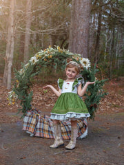 F20114A, Autumn green dress