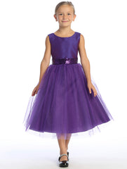 Shantung & Sparkle tulle with sequins V-Back trim BL255