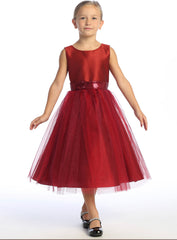 Shantung & Sparkle tulle with sequins V-Back trim BL255