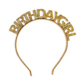 Gold Birthday Girl Headband